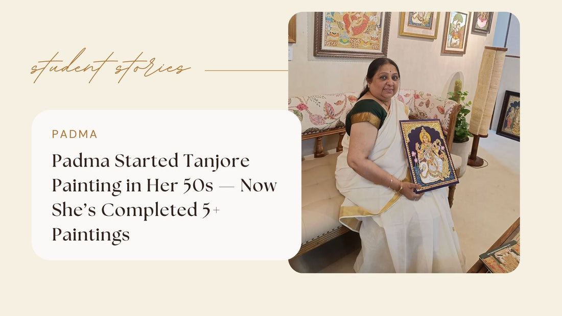 Padma Started Tanjore Painting in Her 50s — Now She's Completed 5+ Paintings